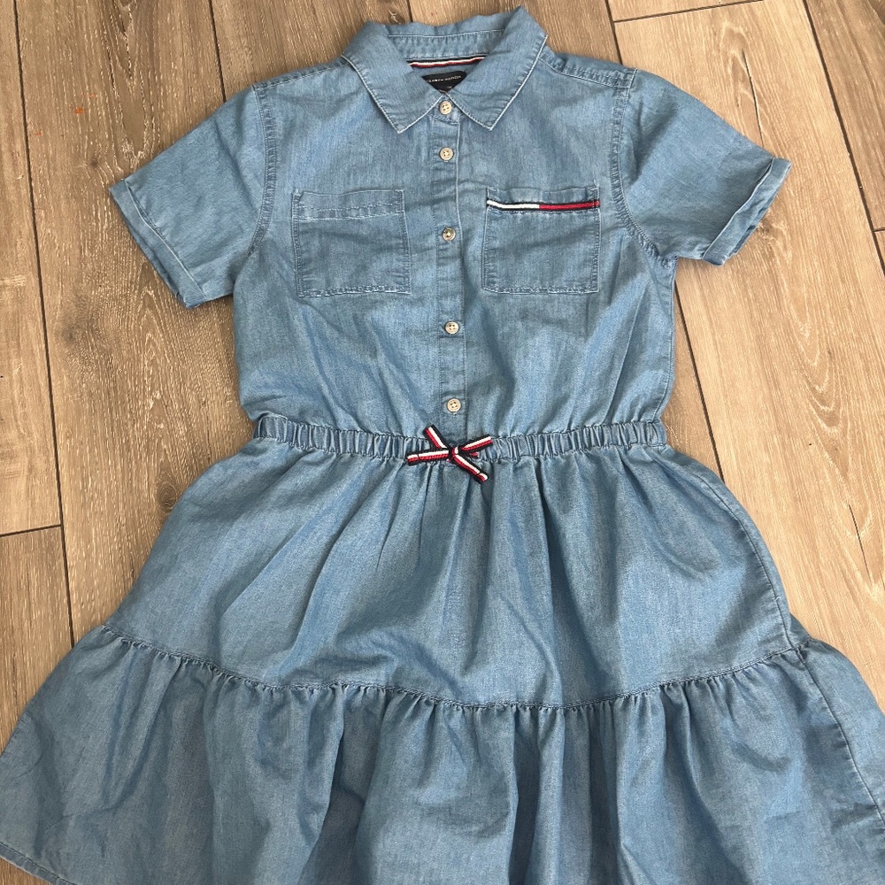 Tommy Hilfigure jean dress girls size L 10/12